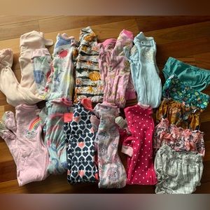 girls 12-18 month footed onesies bloomers